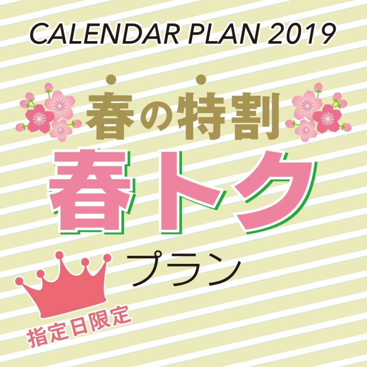カレンダープラン⑥<br>春の特割【春トクプラン】<br>指定日限定受付スタート